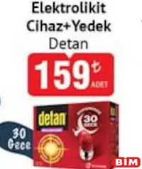 DETAN ELEKTROLİKİT CİHAZ + YEDEK 30 GECE fiyat ve kampanya bilgisi